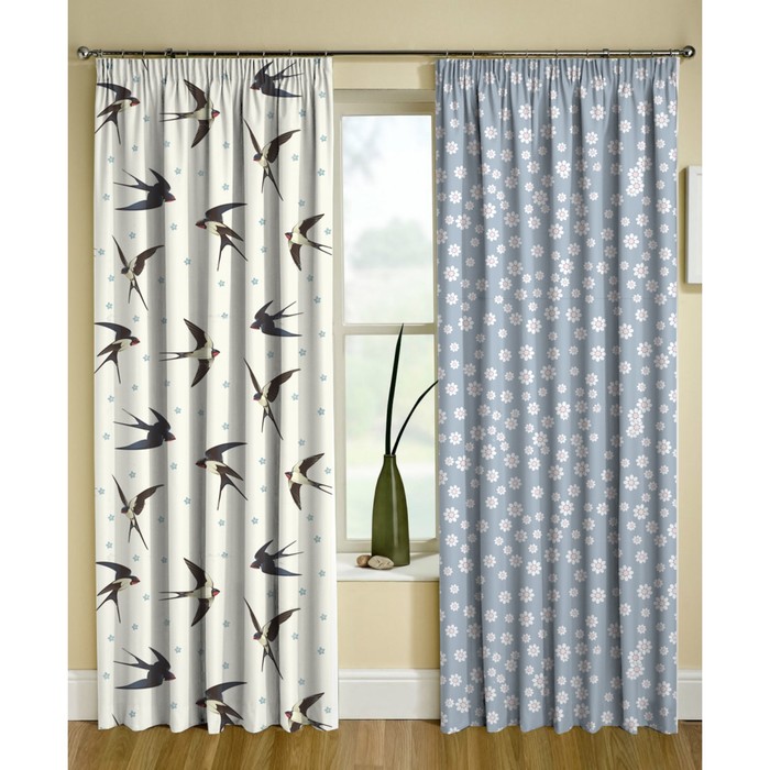 Комплект штор "Ласточки", размер 150х270 см-2 шт., габардин
