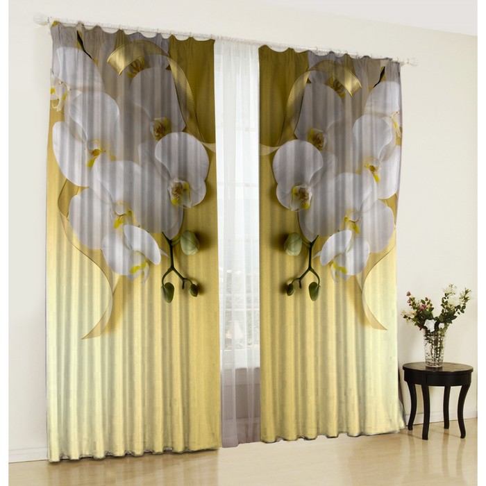 Комплект штор "Бонита", размер 150х270 см-2 шт., габардин