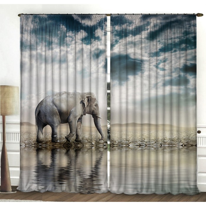 Комплект штор "Великан", размер 150х270 см-2 шт., габардин