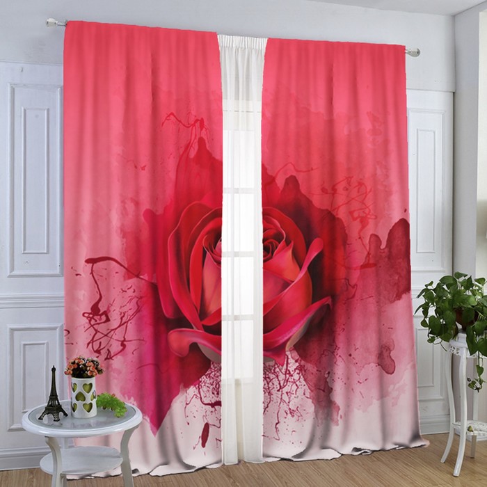 Комплект штор "Очерк", размер 150х270 см-2 шт., габардин