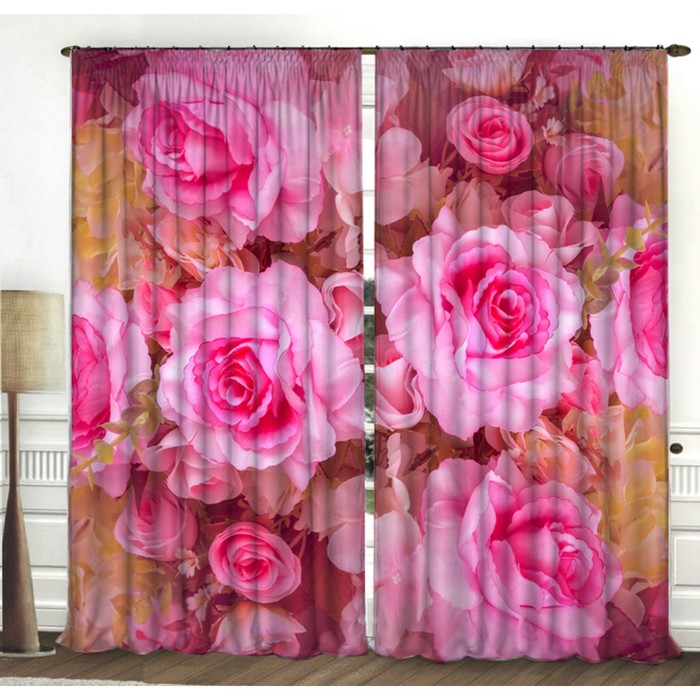 Комплект штор "Розалия", размер 150х270 см-2 шт., габардин