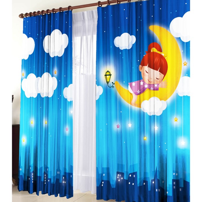 Комплект штор "Сновидения", размер 150х270 см-2 шт., габардин