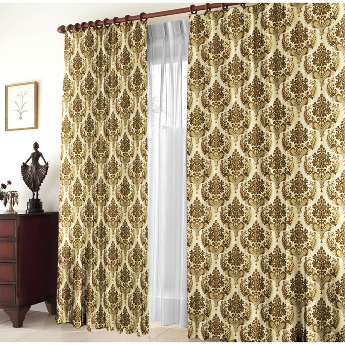 Комплект штор "Антиквар", размер 150х270 см-2 шт., габардин