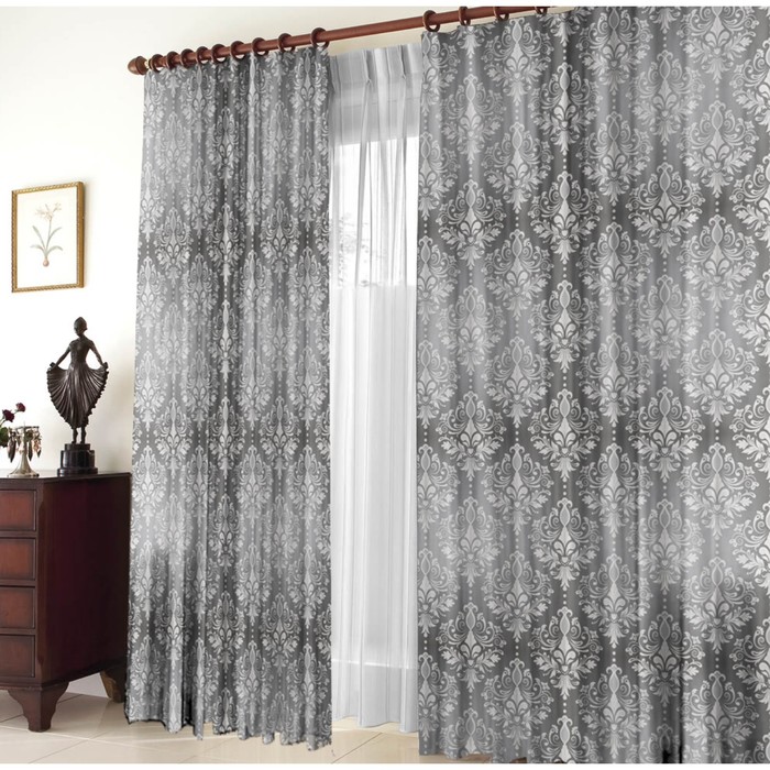 Комплект штор "Дамаско", размер 150х270 см-2 шт., габардин