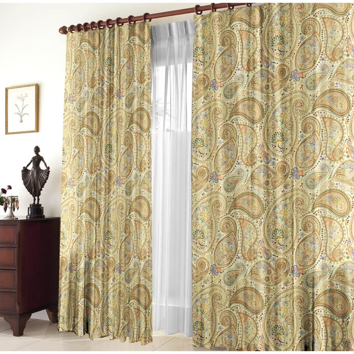 Комплект штор "Пейсли", размер 150х270 см-2 шт., габардин
