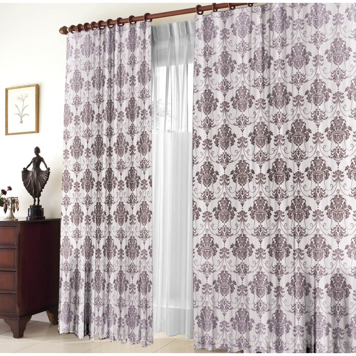 Комплект штор "Честер", размер 150х270 см-2 шт., цвет серый, габардин