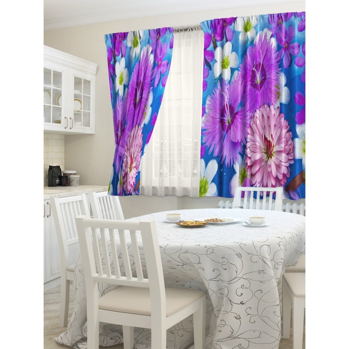 Шторы кухонные "Дрим", размер 145х160 см-2 шт., габардин