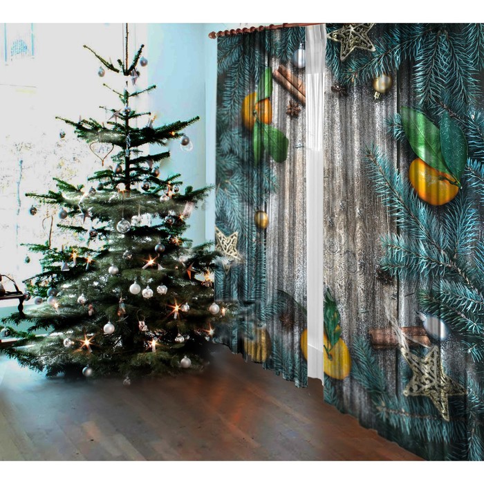 Комплект штор "Пряный вкус", размер 145х267 см-2 шт., сатэн