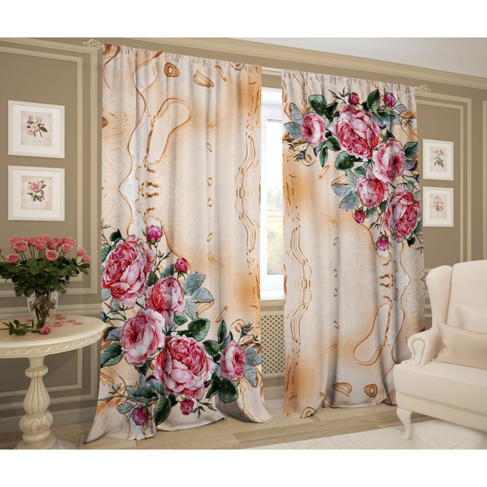 Комплект штор "Парадокс", размер 145х267 см-2 шт., сатэн