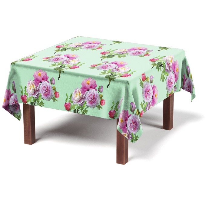 Скатерть "Безе", размер 120х150 +/-3 см, цвет мятный, габардин