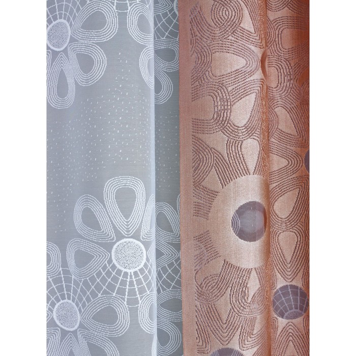 Шторы кухонные, 145х170 см-2 шт., тюль 160х300 см