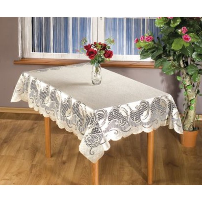 Скатерть, размер 130х170 см, цвет крем-золото