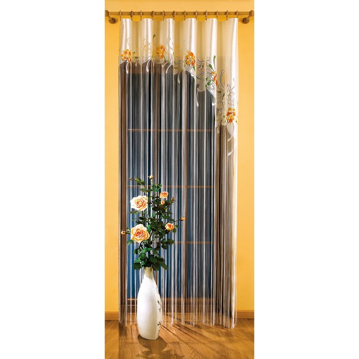 Гардина-лапша, размер 150х250 см, цвет кремовый