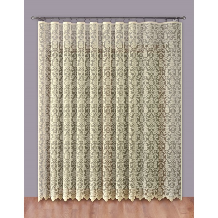 Тюль, размер 270х400 см, цвет кремовый