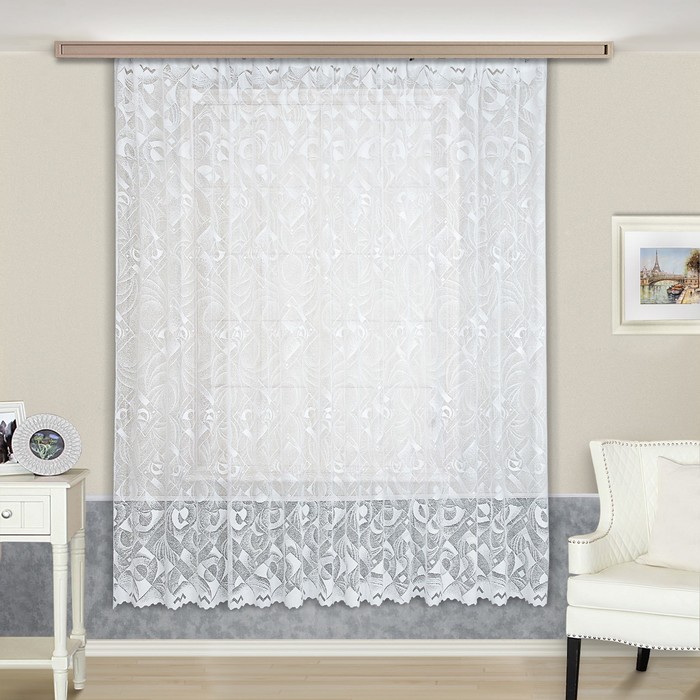 Тюль, размер 230х300 см, цвет белый