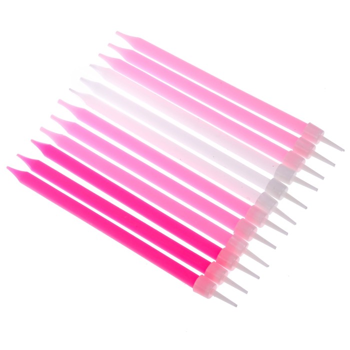 Cвечи тонкие в торт "1 годик" 12 шт.