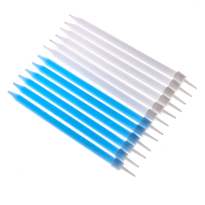 Cвечи тонкие в торт "1 годик" 12 шт.