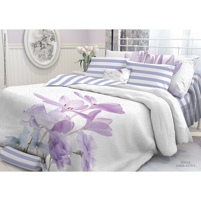 КПБ Delis 2 сп., 220х240см, 180х215см, 50х70 см-2 шт., перкаль