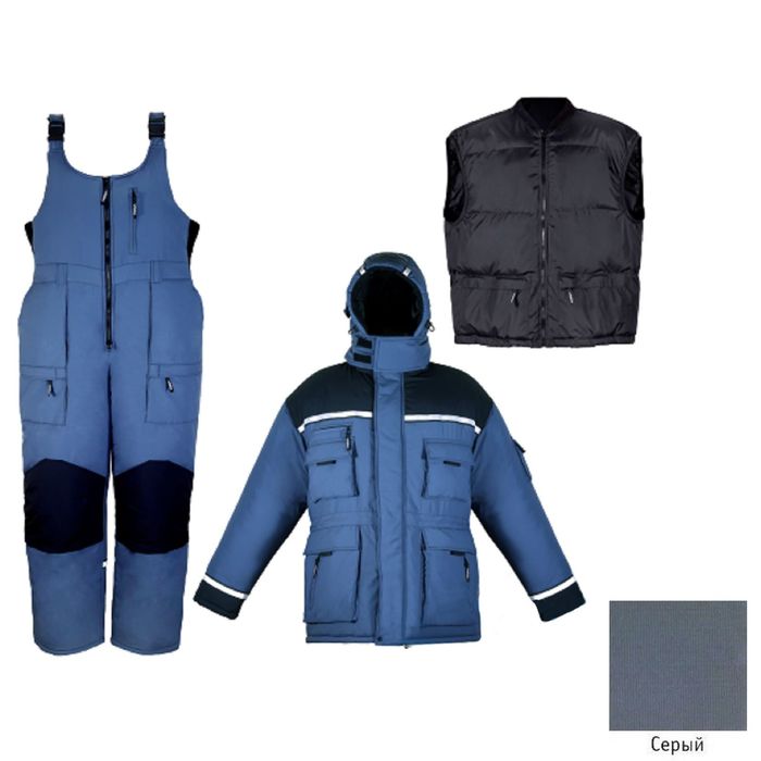 Костюм зимний «Эверест», размер 56-58, цвет серый