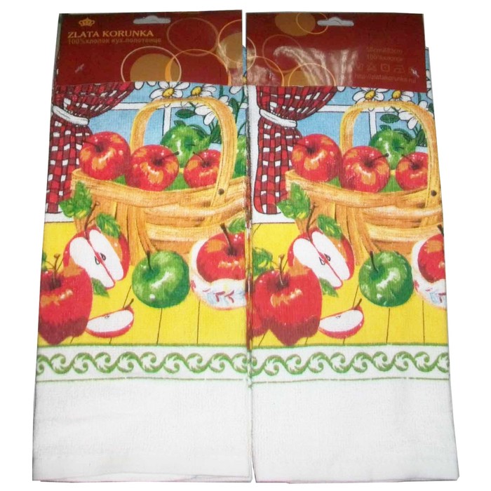 Полотенце кухонное, размер 38х63 см-2 шт.