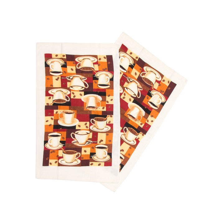 Полотенце кухонное, размер 38х63 см-2 шт.