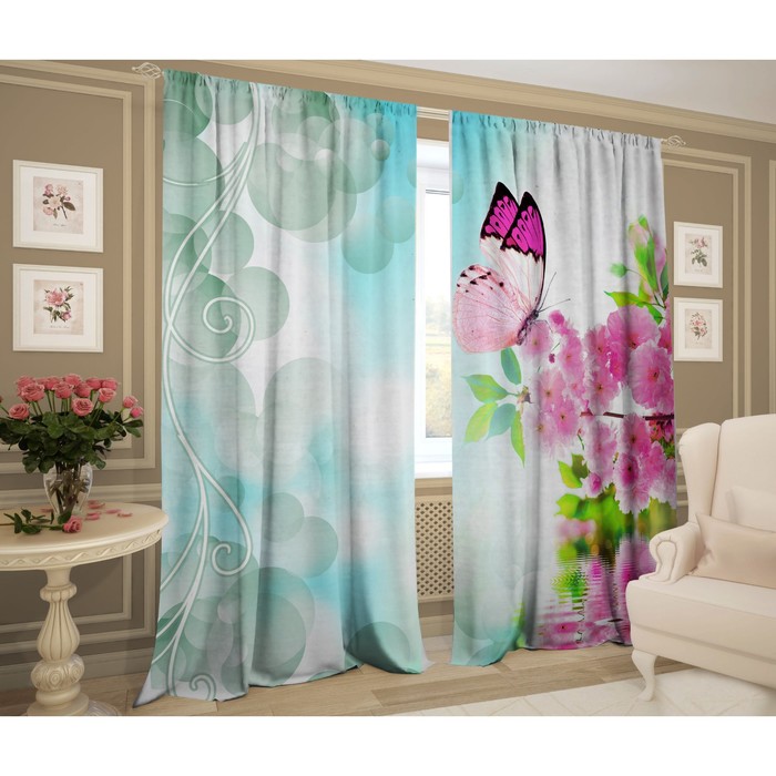 Комплект штор "Батлер", размер 145х267 см-2 шт., габардин