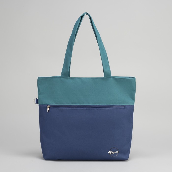 Сумка летняя, 1 отдел на молнии, наружный карман, цвет синий/морской