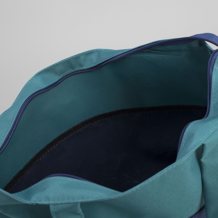 Сумка летняя, 1 отдел на молнии, наружный карман, цвет синий/морской