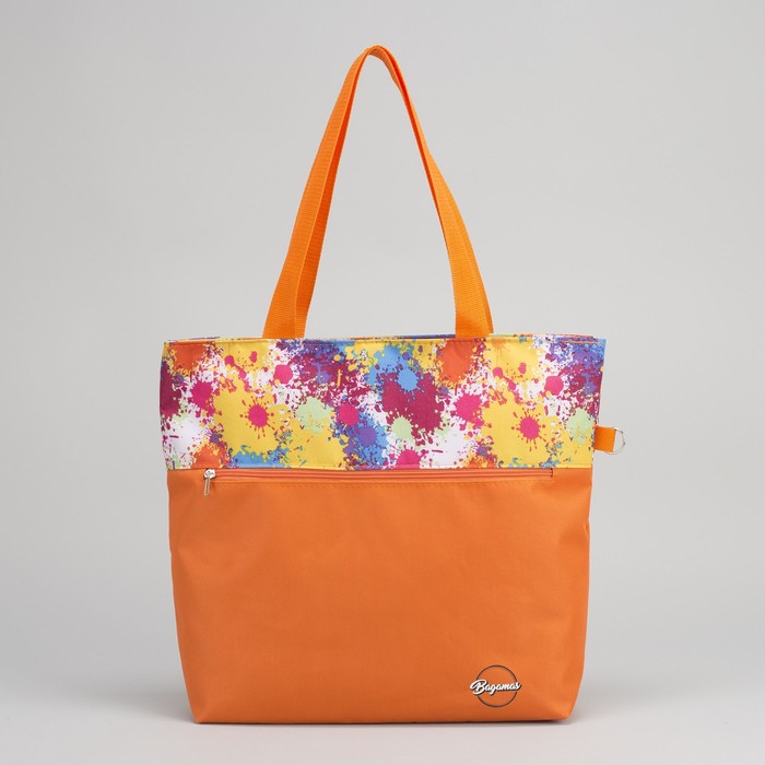 Сумка летняя "Акварель", 1 отдел на молнии, наружный карман, цвет оранжевый