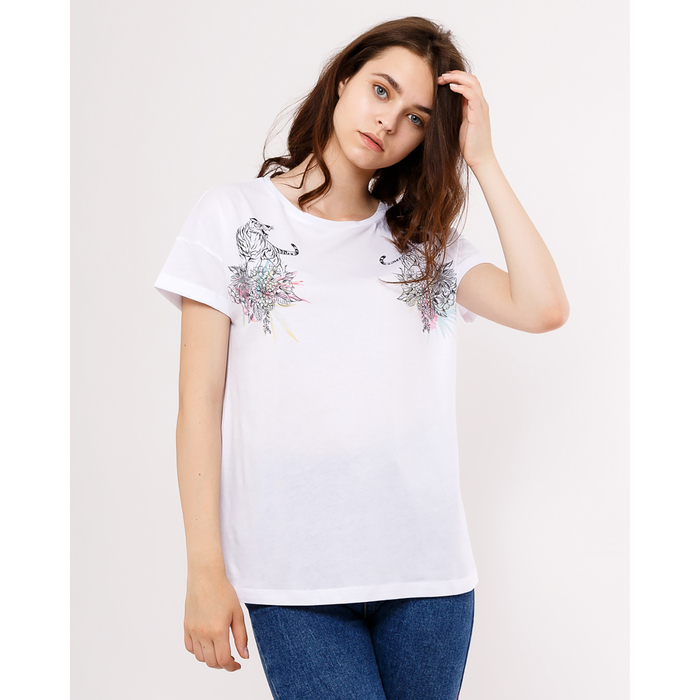 Джемпер женский 3001-0 (112446) цвет белый, р-р 52 (XXL)