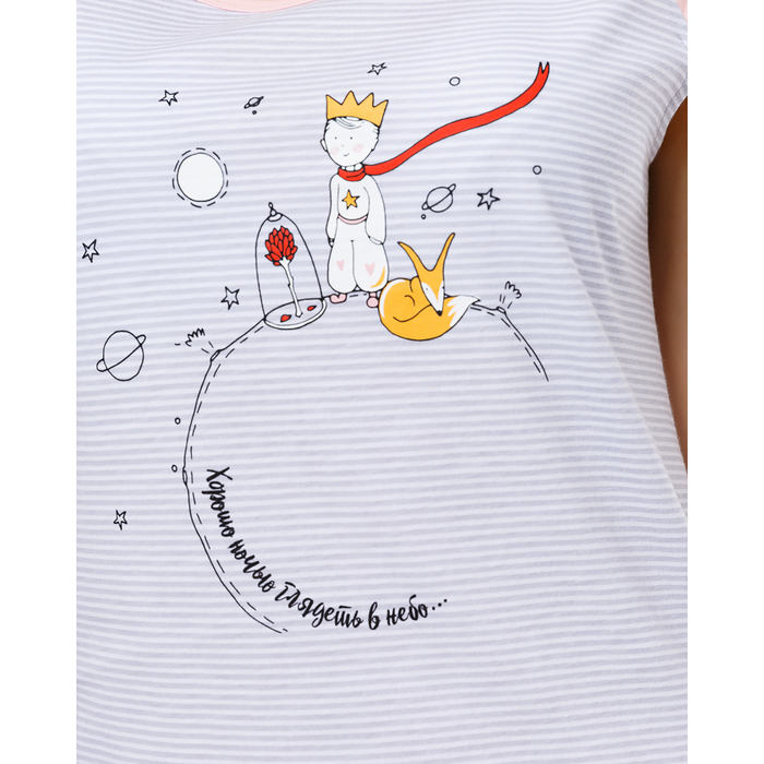 Сорочка женская 589-0 (572265) цвет полоска на белом, р-р 46 (M)