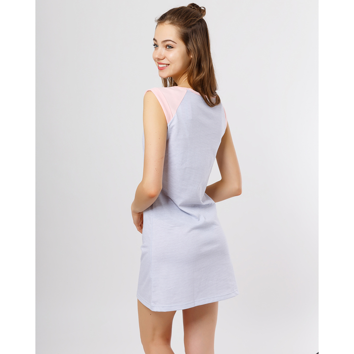 Сорочка женская 589-0 (572265) цвет полоска на белом, р-р 50 (XL)