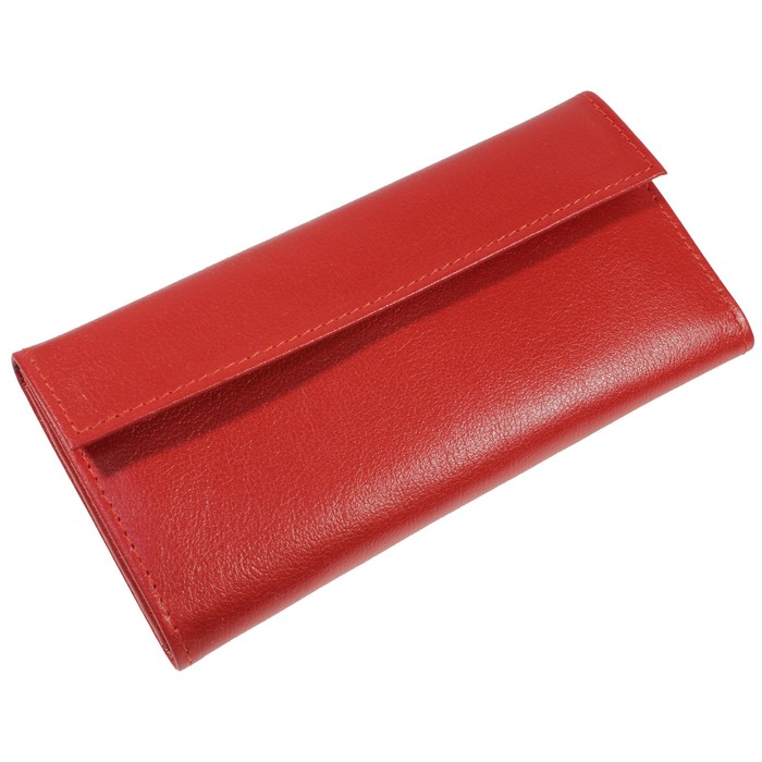 Кошелёк жен., кнопка, н/к, цвет алый орфей Пр952-206