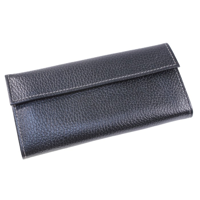 Кошелёк жен., кнопка, н/к, цвет чёрный флотер Пр952-40