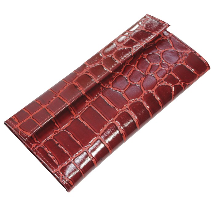 Кошелёк жен., кнопка, н/к, цвет красный скат Пр952-74