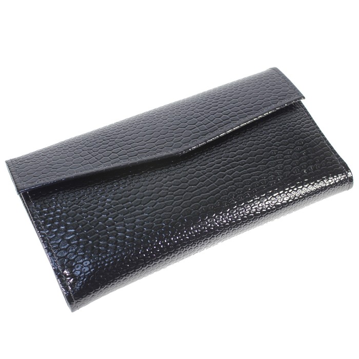 Купюрник жен., кнопка, н/к, цвет чёрная змея Пр954-201