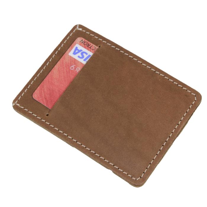 Обложка для проездного, отдел для купюр, цвет коричневый