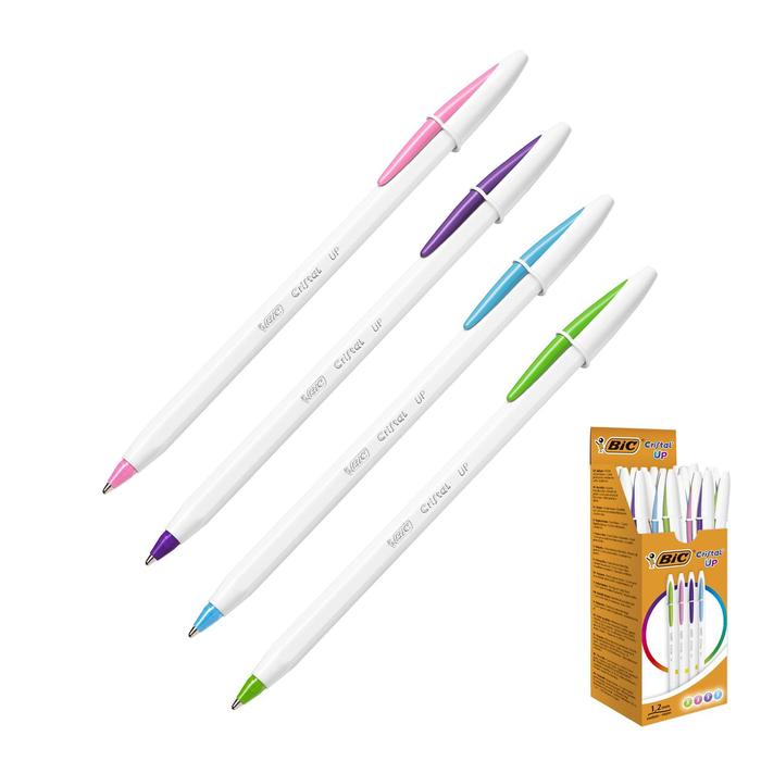 

Ручка шариковая, 1.2 мм, широкое письмо, BIC Cristal Up Easy Glide, МИКС