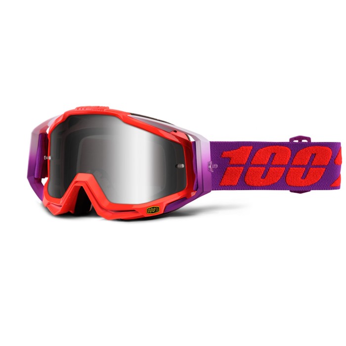 Очки кросс 100% Racecraft Watermelon, Mirror Silver Lens, красный