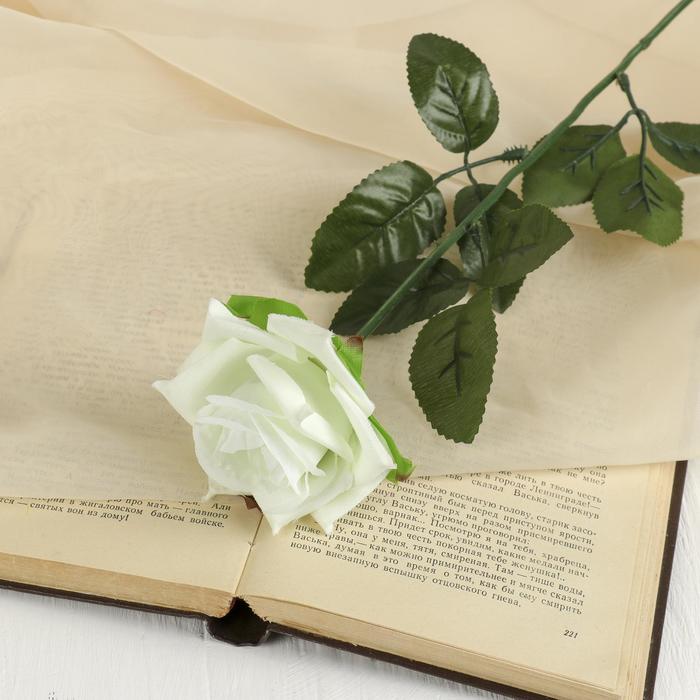 Цветы искусственные Роза 56 см d-8,5 см, белый