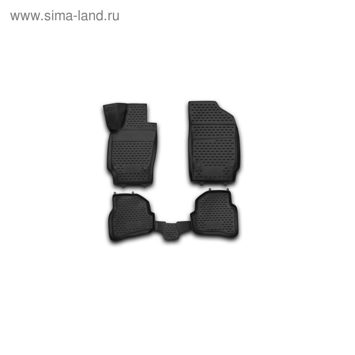 фото Коврики 3d в салон vw polo v 12/2009-2016, хб., 4 шт. (полиуретан) element