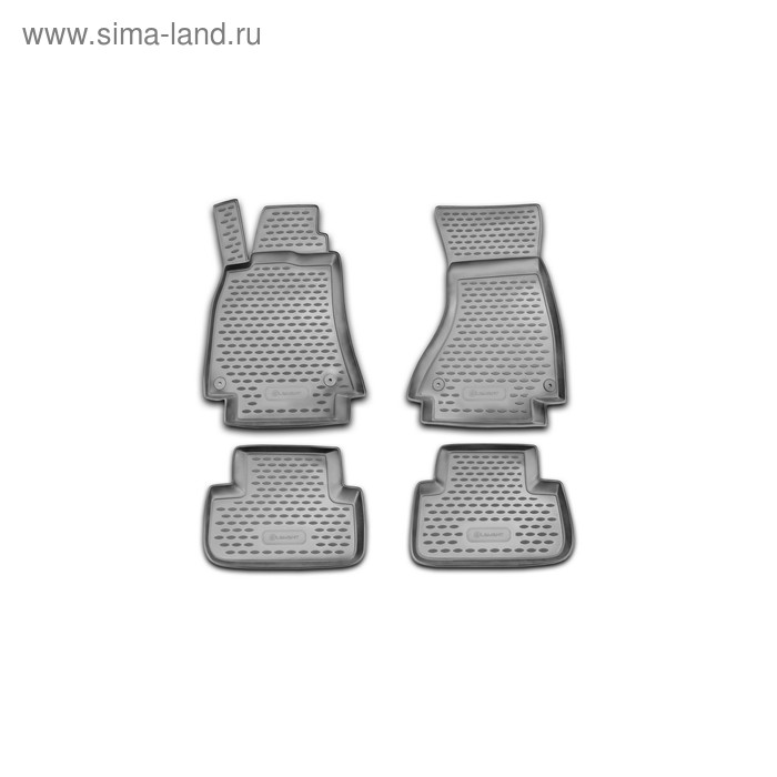 Коврики в салон AUDI A-4 B8, 2007-2015, 4 шт. (полиуретан) коврики в салон audi a4 акпп 2007 2015 сед набор 4 шт текстиль