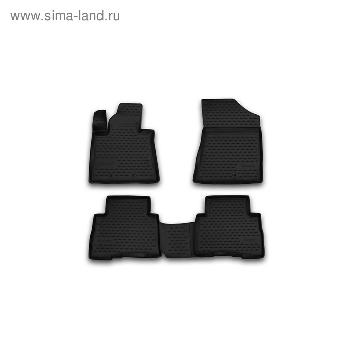 Коврики в салон KIA Sorento, 2012-2015, 4 шт. (полиуретан) коврики 3d в салон kia sorento 2012 2015 4 шт полиуретан