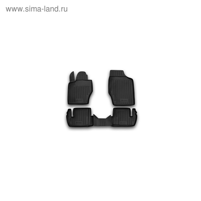 Коврики в салон PEUGEOT 307 2001-2008-2016, 4 шт. (полиуретан) коврики в салон suzuki jimny 2001 2016 кросс 4 шт полиуретан