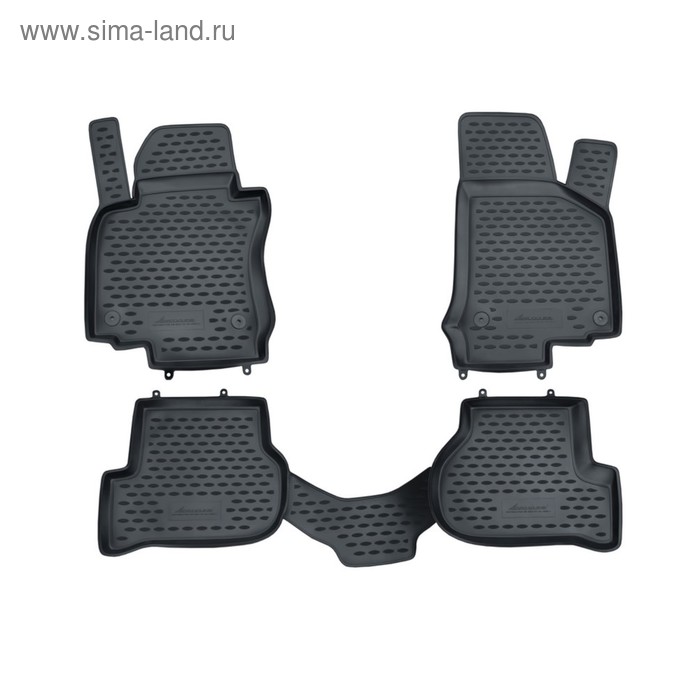 фото Коврики в салон vw tiguan 10/2007-2016, 4 шт. (полиуретан, серые) element