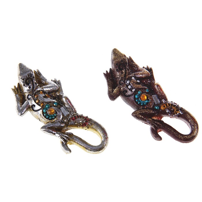 Магнит "Ящерка узорная", МИКС