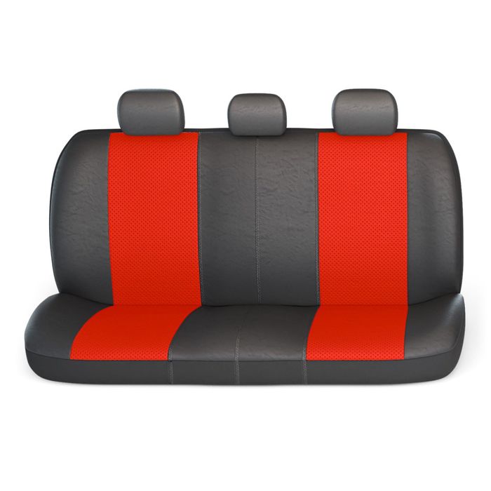 Авточехлы универcальные AUTOPROFI GRAND FULL, GND-1305GF BK/RD, экокожа, набор из 13 предметов, цвет чёрный/красный