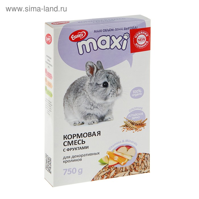 Кормовая смесь «Ешка MAXI» для кроликов, с фруктами, 750 г