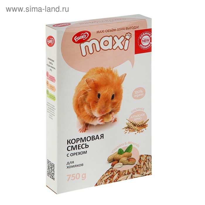 Кормовая смесь «Ешка MAXI» для хомяков, с орехами, 750 г