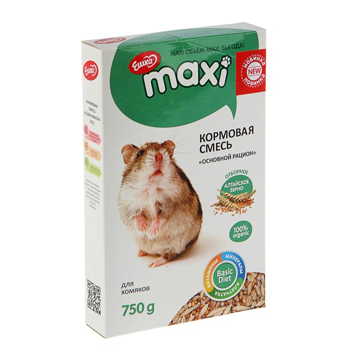 Кормовая смесь «Ешка MAXI» для хомяков «Основной рацион», 750 г